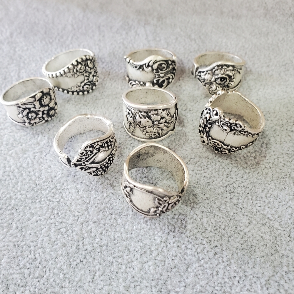 8 Pcs Spoon Rings - Picture 6 of 8